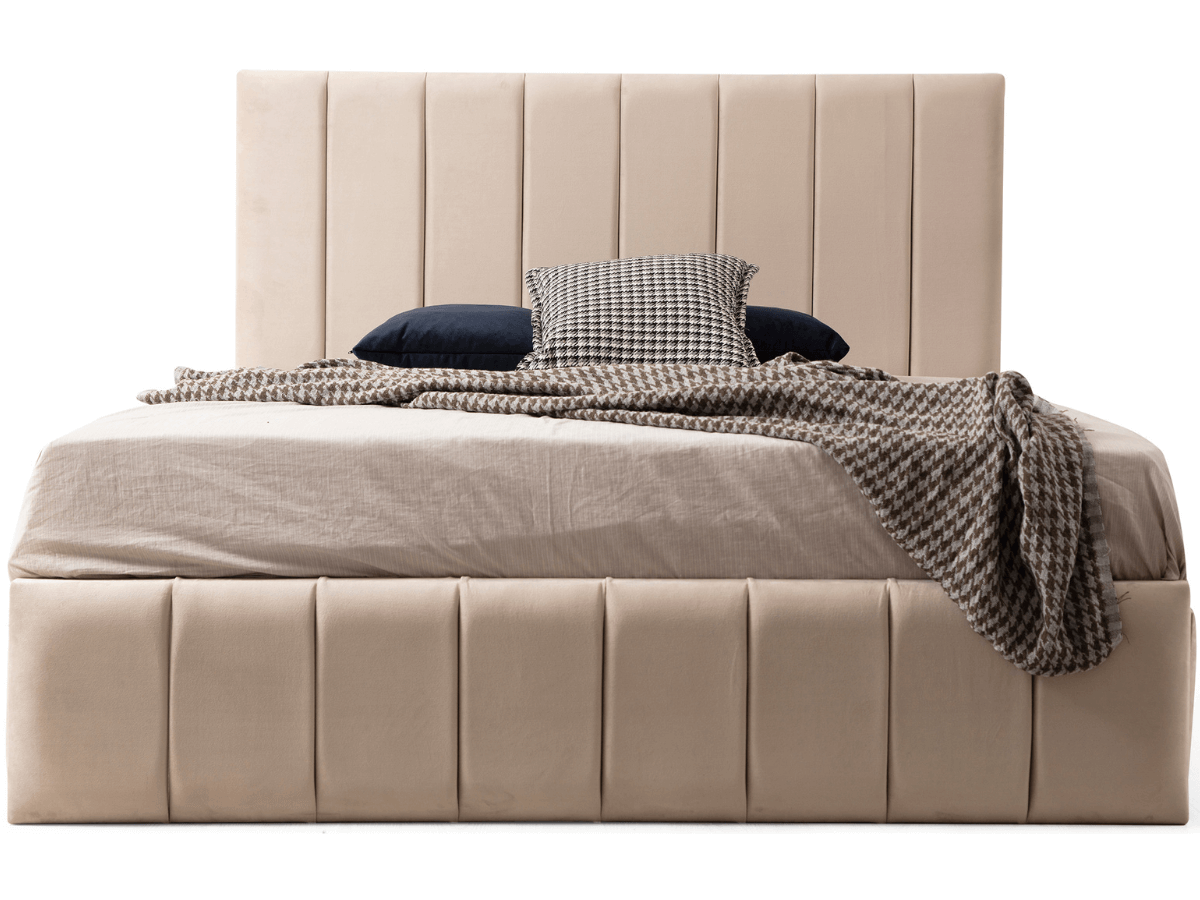 Cadre De Lit POLO Velours Beige